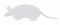 Chrome 2 1/2" X 7 3/4" Armadillo Cutout W/ Welded Stud - Facing Right