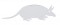 Chrome 2 1/2" X 7 3/4" Armadillo Cutout W/ Welded Stud - Facing Left