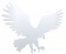 Chrome 12" X 15" Large Eagle Cutout W/ Welded Stud - Facing Right