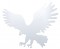 Chrome 12" X 15" Large Eagle Cutout W/ Welded Stud - Facing Left