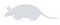 Chrome 2 1/2" X 7 3/4" Armadillo Cutout W/ Double Sided Tape - Facing Left