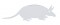 Chrome 2 1/2" X 7 3/4" Armadillo Cutout W/ Double Sided Tape - Facing Right