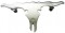 Chrome 3 1/4" X 6 5/8" Small Horn Skull Cutout - Double Sided Tape