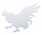 Chrome 6" X 10" Chicken Cutout W/ Welded Stud - Facing Left