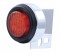 Chrome Universal Mud Flap Hanger End Light W/ 9 Red Led 2" Flat Light W/ Grommet - Red Lens