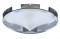 Chrome 1" Lip 5 Even Notch Front Hub Cap W/ 2 Bar Spinner