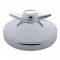 Chrome 8" Rear Hub Cap W/ 2 Bar Spinner