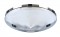 Chrome 7/16" Lip 5 Even Notch Front Hub Cap W/ 3 Bar Straight Spinner