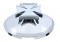 Stainless Steel 7/16" Lip 4 Even Notch Front Hub Cap W/ Iron Cross Spinner