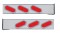 (2/Bulk) Stainless Steel 2 Pcs. Rear Light Bar W/ 6 Slanted Oval Red Incandescent Light W/ Visor - 4 Hole Flange Mount