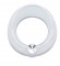 Chrome Plastic Universal Small Gauge Cover W/ Visor & Diamond - Indent