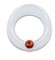 Chrome Plastic Universal Small Gauge Cover W/ Visor & Diamond - Amber