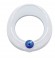 Chrome Plastic Universal Small Gauge Cover W/ Visor & Diamond - Blue