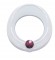 Chrome Plastic Universal Small Gauge Cover W/ Visor & Diamond - Purple