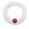 Chrome Plastic Universal Small Gauge Cover W/ Diamond - Amber