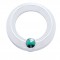 Chrome Plastic Universal Small Gauge Cover W/ Diamond - Green