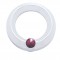 Chrome Plastic Universal Small Gauge Cover W/ Diamond - Purple