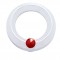 Chrome Plastic Universal Small Gauge Cover W/ Diamond - Red