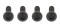 Freightliner Century Grill Screw Set - Black Finis