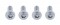 Freightliner Century Grill Screw Set - Chrome Fini
