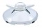 Stainless Steel 7/16" Lip 4 Even Notch Front Hub Cap W/ 2 Bar Spinner