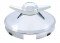 Stainless Steel 1" Lip 4 Even Notch Front Hub Cap W/ 2 Bar Spinner