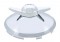 Stainless Steel 7/16" Lip 6 Uneven Notch Front Hub Cap W/ 2 Bar Spinner