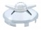 Stainless Steel 1" Lip 6 Uneven Notch Front Hub Cap W/ 2 Bar Spinner