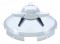 Stainless Steel 1" Lip 5 Even Notch Front Hub Cap W/ 3 Bar Straight Spinner