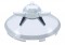 Stainless Steel 7/16" Lip 6 Uneven Notch Front Hub Cap W/ 3 Bar Straight Spinner