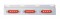 Stainless Steel Top Mud Flap Light Bracket W/ Three 4 Led Reflector Light W/ Bezel - Red Lens