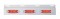 Stainless Steel Top Mud Flap Light Bracket W/ Three 10 Led Rectangular Light W/ Bezel - Red Lens