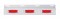 Stainless Steel Top Mud Flap Light Bracket W/ Three 12 Led Rectangular Light W/ Bezel - Red Lens