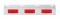 Stainless Steel Top Mud Flap Light Bracket W/ Three 21 Led Turtle Back Light - Red Lens