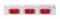 Stainless Steel Top Mud Flap Light Bracket W/ Three 16 Led Tiger Eye Light W/ Guard - Red Lens