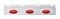 Stainless Steel Top Mud Flap Light Bracket W/ Three 12 Led "Phantom I" Light W/ Bezel - Red Lens