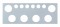 430 Stainless Steel Rear Center Light Panel W/ Six 4" Light Cutout & Six 2" Light Cutouts