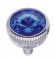 (2/Card) Chrome 6Mm C.B. Mounting Bolt W/ Diam0Nd - Blue