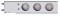 (2/Bulk) Economy 430 Stainless Steel Spring Loaded Rear Light Bar W/ Six 4" Round Light Cutouts - 3 3/4" B.P.