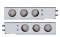 (2/Bulk) Economy 430 Stainless Steel Spring Loaded Rear Light Bar W/ Six 4" Round Light Cutouts - 2 1/2" B.P.