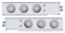 (2/Bulk) Economy 430 Stainless Steel Spring Loaded Rear Light Bar W/ Six 4" Round Light Cutouts - 2" B.P.