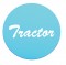 Aluminum "Tractor" Sticker - Blue