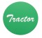 Aluminum "Tractor" Sticker - Green