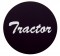 Aluminum "Tractor" Sticker - Black