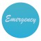 Aluminum "Emergency" Sticker - Blue