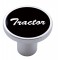 Chrome Air Valve Knob W/ "Tractor" Aluminum Sticker - Black