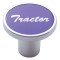 Chrome Air Valve Knob W/ "Tractor" Aluminum Sticker - Purple