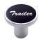 Chrome Air Valve Knob W/ "Trailer" Aluminum Sticker - Black