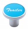 Chrome Air Valve Knob W/ "Trailer" Aluminum Sticker - Blue