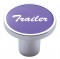 Chrome Air Valve Knob W/ "Trailer" Aluminum Sticker - Purple